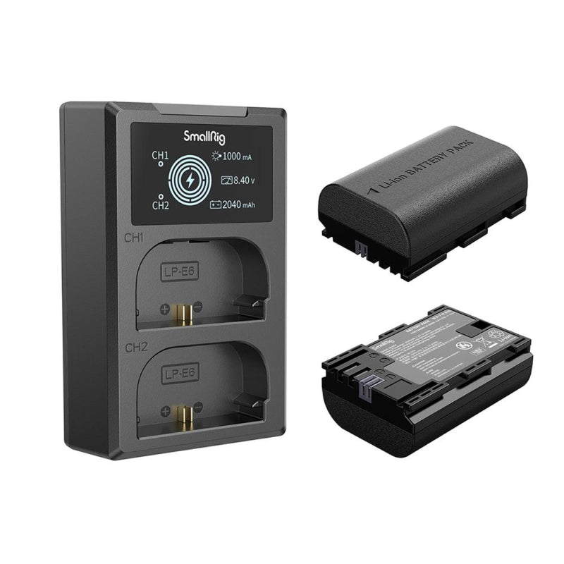 Smallrig Kit da 2 Batterie e Caricabatterie LP-E6NH Smallrig Kit da 2 Batterie e Caricabatterie LP-E6NH